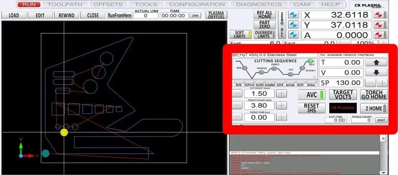 3 POWERCUT plasma cutter control software thc controller interface