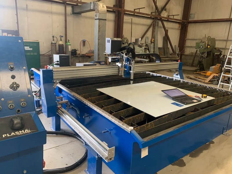 4000 x 2500 size CNC plasma table, project image 17
