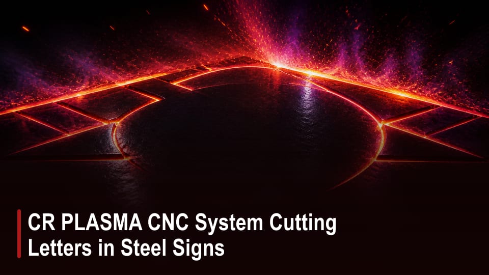 CR PLASMA CNC System Cutting Letters in Steel Signs video thumbnail